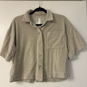 H&M Beige Button Down Shirt
